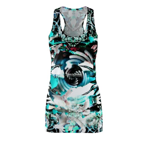 Preparing For Focusing Women's Cut & Sew Racerback Dress Blue - Image 2