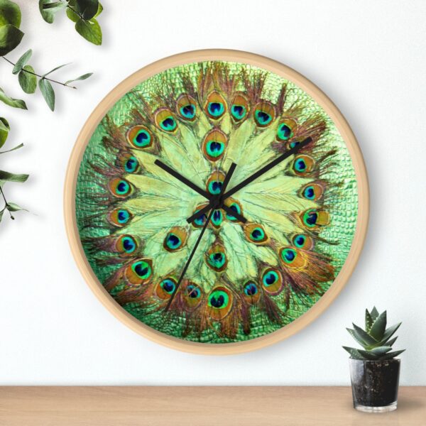 Peacock Peace Wall Clock - Image 3