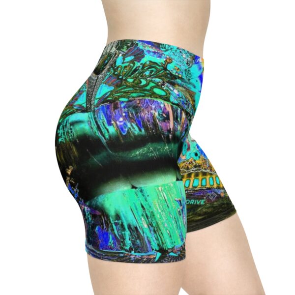 Women's Green Freedom Biker Shorts - Image 5