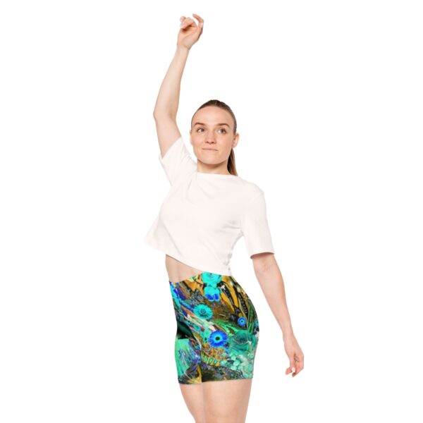 Women's Green Freedom Biker Shorts - Image 7