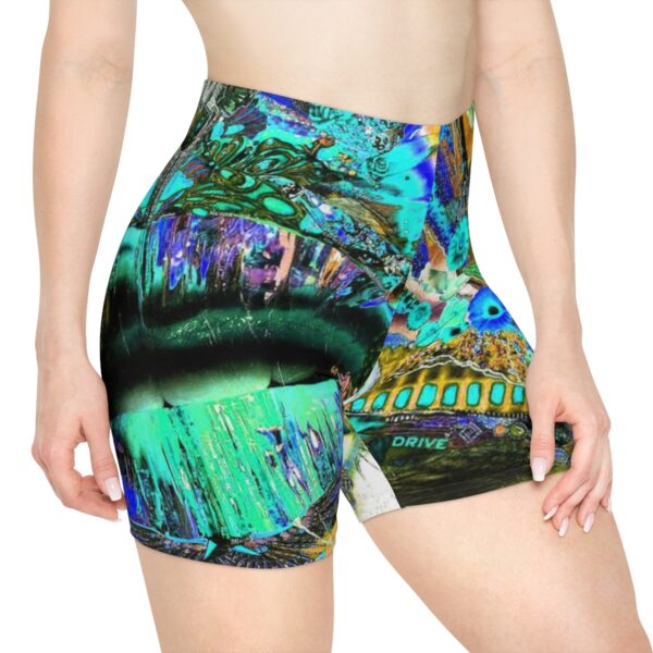Women's Green Freedom Biker Shorts
