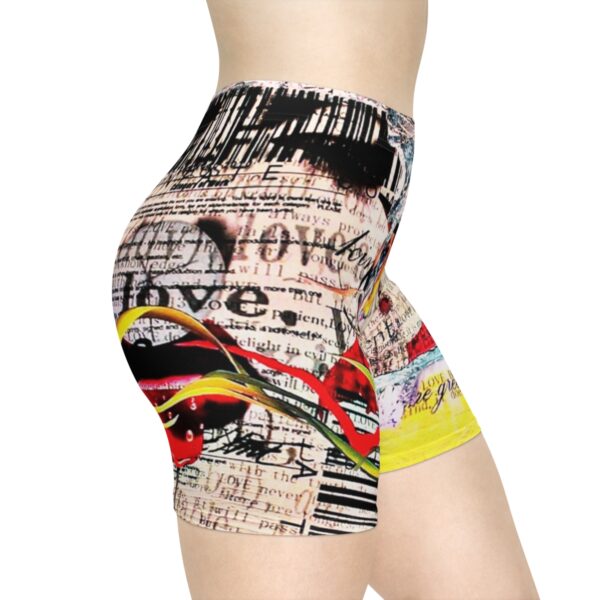Women's Love Biker Shorts - Image 5