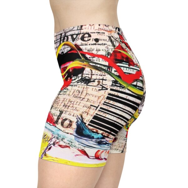 Women's Love Biker Shorts - Image 6