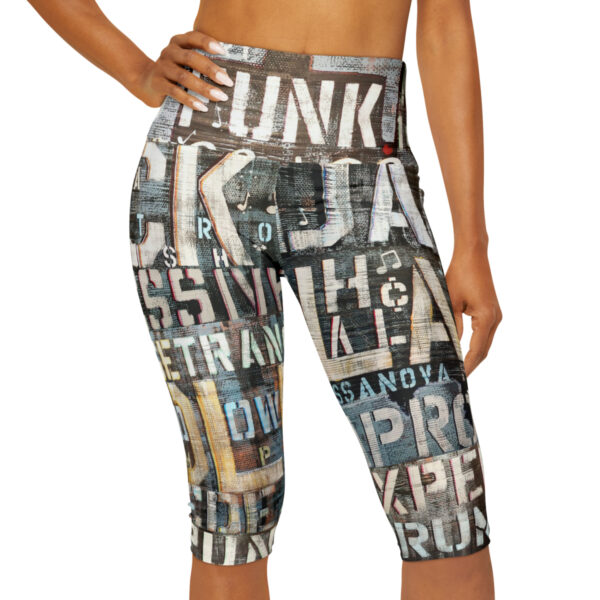 Mix Music Genre Yoga Capri Leggings