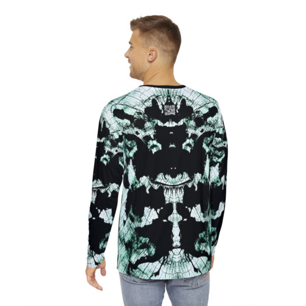 Men's Long Sleeve Green Ink Blot Shirt - Image 4