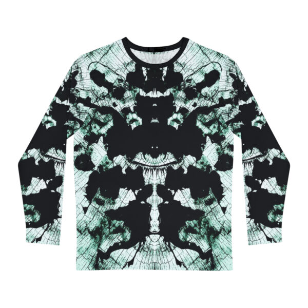 Men's Long Sleeve Green Ink Blot Shirt
