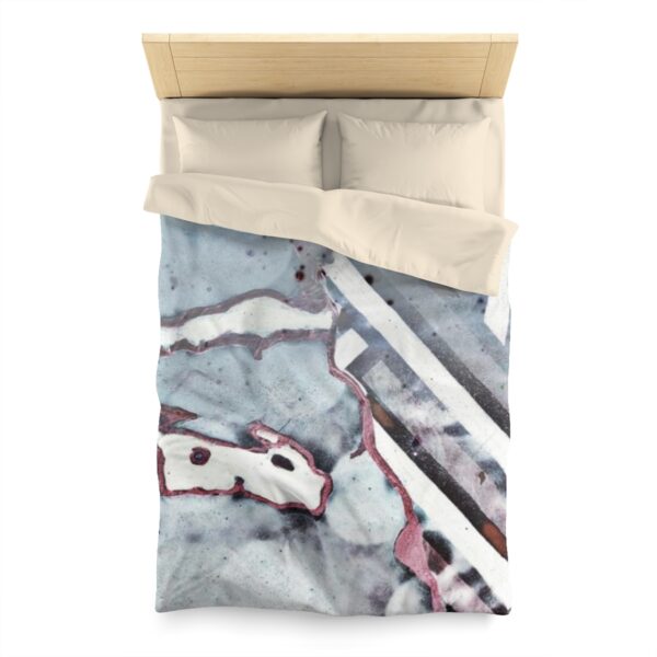 Q Blue Microfiber Duvet Cover - Image 5