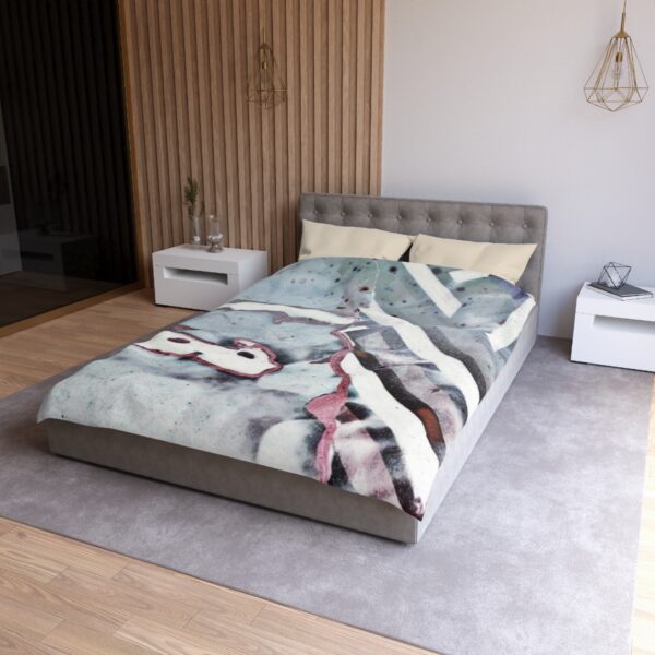 Q Blue Microfiber Duvet Cover - Image 6