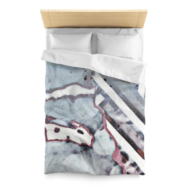 Q Blue Microfiber Duvet Cover - Image 8