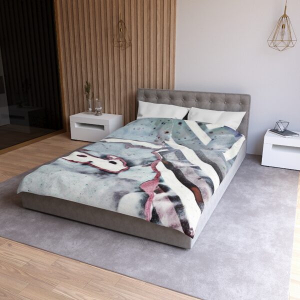 Q Blue Microfiber Duvet Cover - Image 9