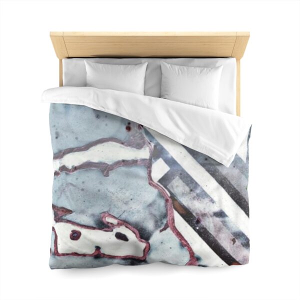 Q Blue Microfiber Duvet Cover - Image 3