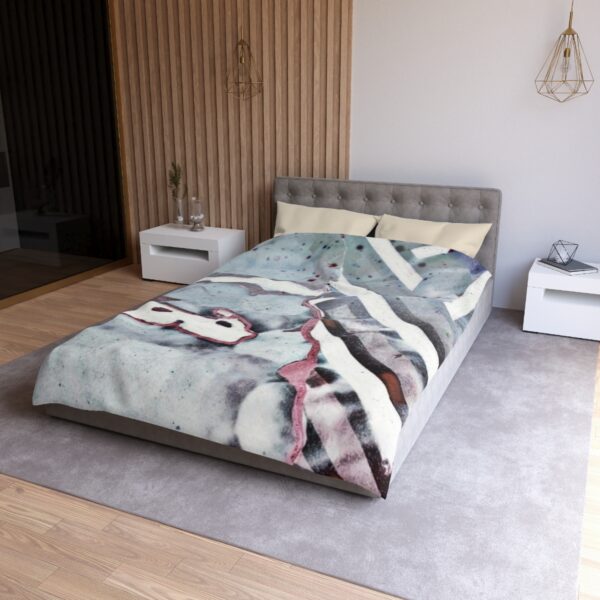 Q Blue Microfiber Duvet Cover - Image 12