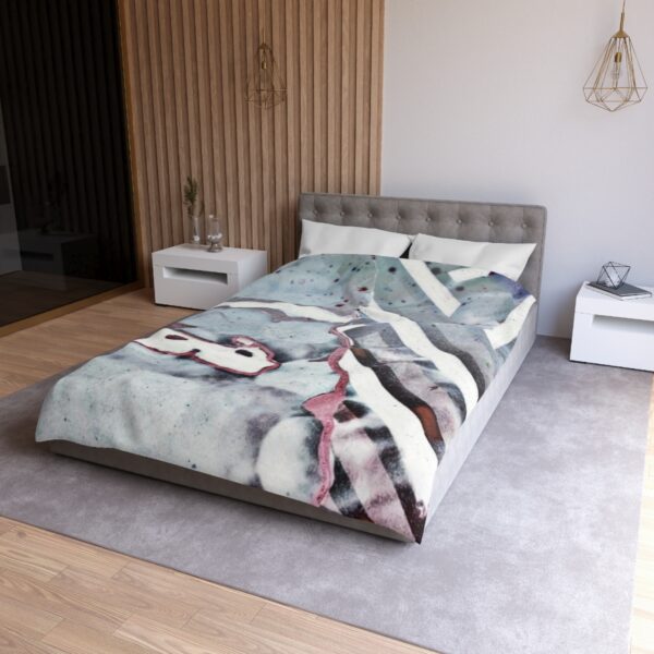 Q Blue Microfiber Duvet Cover - Image 15