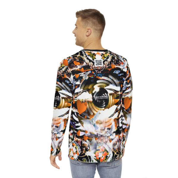 Prepare For Focusing Men's Long Sleeve Green Ink Blot Shirt - Image 4