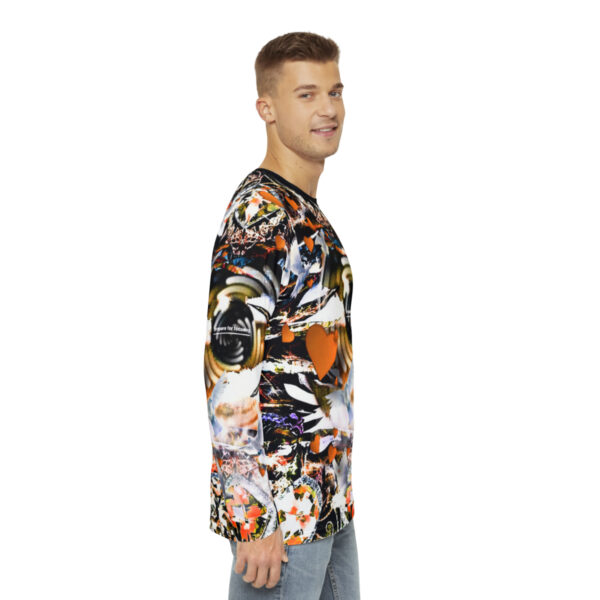 Prepare For Focusing Men's Long Sleeve Green Ink Blot Shirt - Image 6