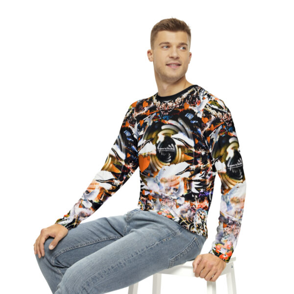 Prepare For Focusing Men's Long Sleeve Green Ink Blot Shirt - Image 7