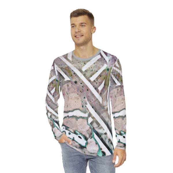 Q Mauve Mens Long Sleeve Shirt - Image 3