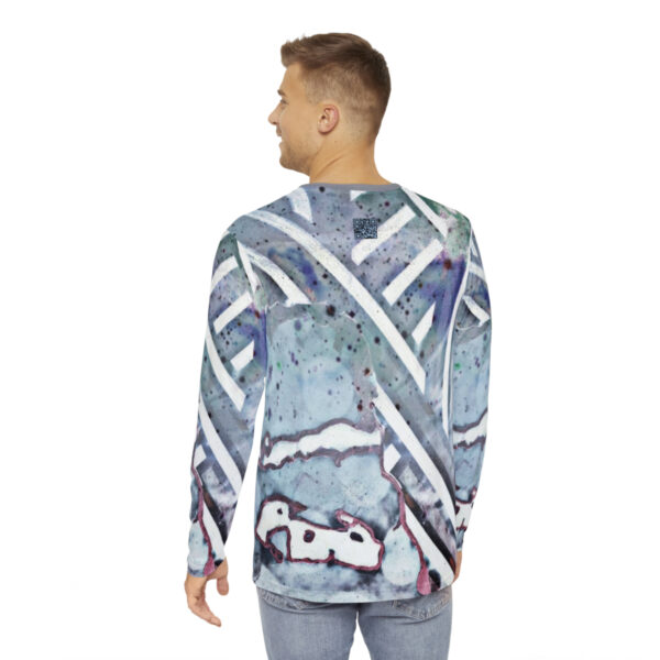 Q Blue Mens Long Sleeve Shirt - Image 4