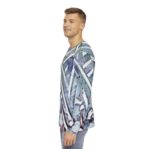 Q Blue Mens Long Sleeve Shirt - Image 5